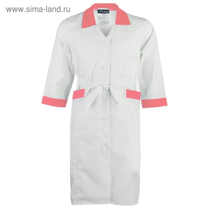 Халат медицинский женский тиси, р. 54, рост 170-176, цвет белый/синий Халат медицинский женский тиси, р. 54, рост 170-176, цвет белый/синий