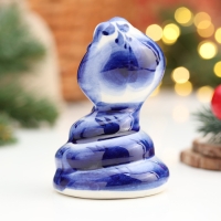 Сувенир символ года &laquo;Змея Милена&raquo;, гжель, 10х6.5 см