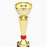 Кубок 174С, наградная фигура, золото, подставка пластик, 26,5 х 8 х 7 см.