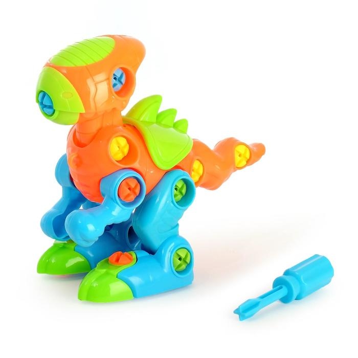 Конструктор для малышей &laquo;Динозаврик&raquo;, с отвёрткой, 38 деталей