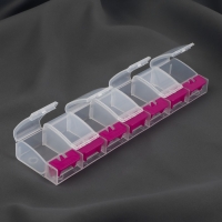 Органайзер для хранения мелочей, 7 отделений, с кнопками, 22 × 5 × 2,5 см Органайзер для хранения мелочей, 7 отделений, с кнопками, 22 × 5 × 2,5 см