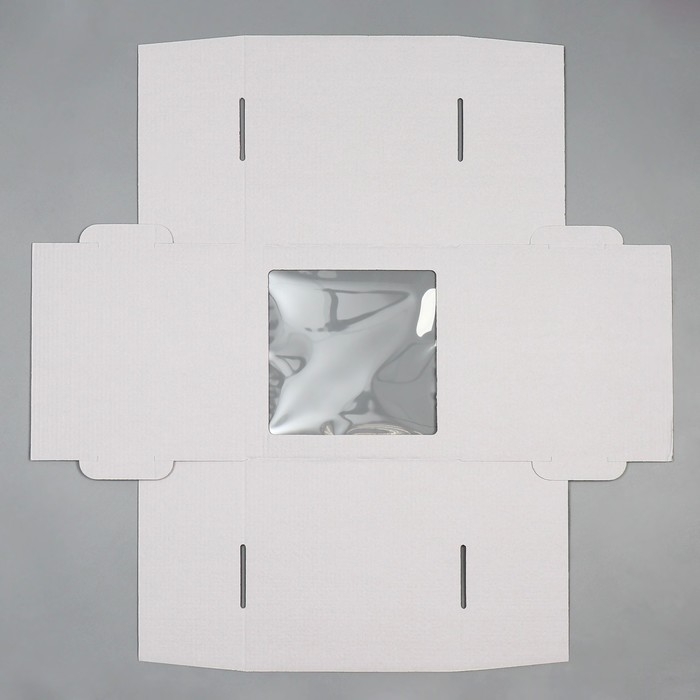 Коробка для торта с окном, кондитерская упаковка &laquo;Белая&raquo; 29 х 29 х 30 см