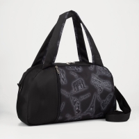 Сумка спортивная на молнии с подкладкой, наружный карман, средний размер, цвет чёрный Сумка спортивная на молнии с подкладкой, наружный карман, средний размер, цвет чёрный