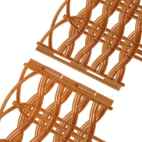 Ограждение декоративное, 25 × 300 см, 8 секций, пластик, бежевое, «Ивушка» Ограждение декоративное, 25 × 300 см, 8 секций, пластик, бежевое, «Ивушка»