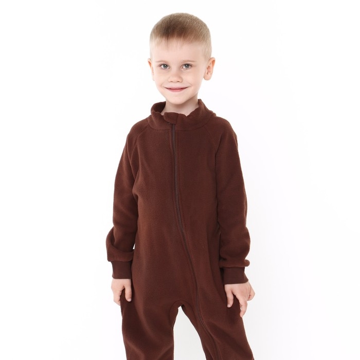 Комбинезон воротник-стойка, цвет коричневый, рост 80-86 см Комбинезон воротник-стойка, цвет коричневый, рост 80-86 см