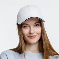 Бейсболка Spiker, белая с темно-синим