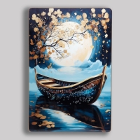 Картина акрил "Лодка под луной" 60х39,5 см Картина акрил "Лодка под луной" 60х39,5 см