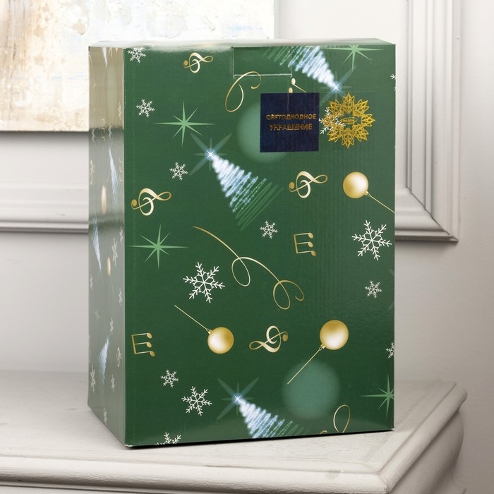 Светодиодная фигура &laquo;Дед Мороз и паровоз&raquo; 23 &times; 32 &times; 16 см, полистоун, батарейки ААх3 (не в комплекте), USB, свечение мульти (RGB)