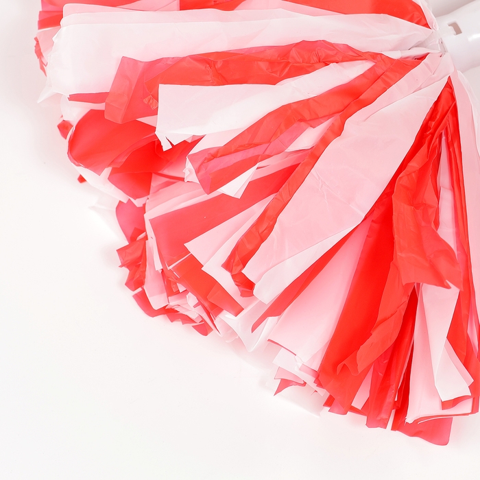 Помпон 1шт, цвет белый+ красный Помпон 1шт, цвет белый+ красный