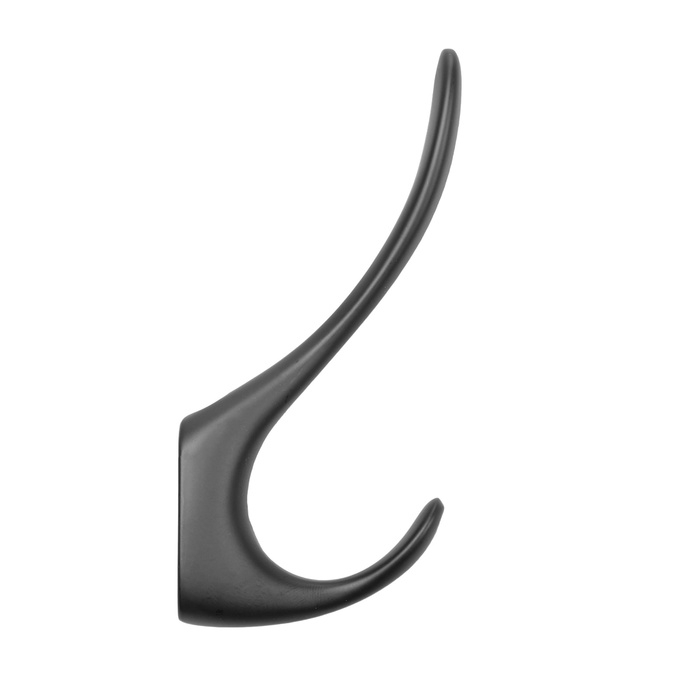 Крючок мебельный CAPPIO HEEL, двухрожковый, черный