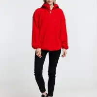 Анорак флисовый унисекс Fliska, красный, размер M/L Анорак флисовый унисекс Fliska, красный, размер M/L