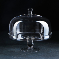 Подставка для торта на ножке со стеклянной крышкой Magistro &laquo;Лакомство&raquo;, 28&times;28 см