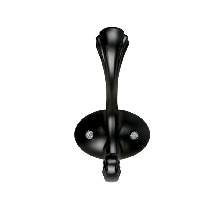Крючок мебельный CAPPIO RARITY, двухрожковый, черный