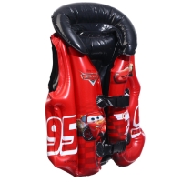 Жилет надувной &laquo;Тачки&raquo;, для плавания, детский, цвет красный