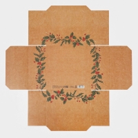 Коробка новогодняя складная «Новогодняя почта», 17 х 17 х 7 см, Новый год Коробка новогодняя складная «Новогодняя почта», 17 х 17 х 7 см, Новый год