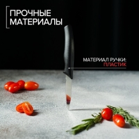 Нож для овощей Доляна &laquo;Грайм&raquo;, лезвие 7,5 см, цвет чёрный