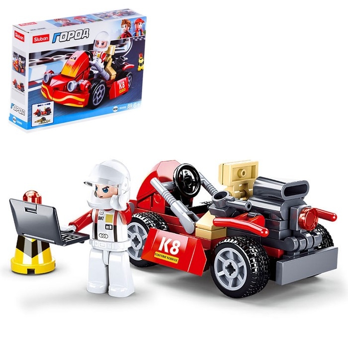 Конструктор Город &laquo;Гонка&raquo;, инерционная, 89 деталей