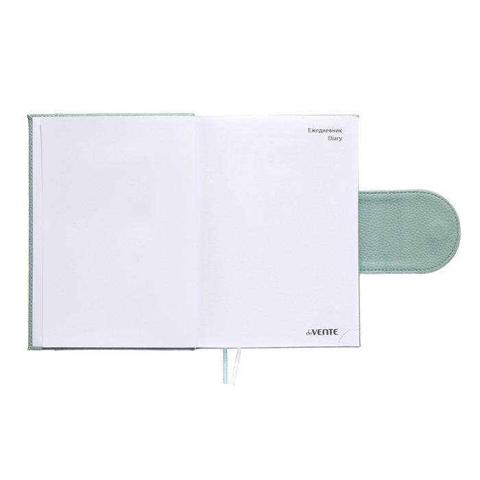 Ежедневник недатированный A5, 160 листов, deVENTE.Contea, твёрдая обложка из искусственной кожи с поролоном, блок 70 г/м2, бирюзовый