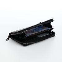 Портмоне мужское на молнии, отдел для карт, монет, цвет чёрный Портмоне мужское на молнии, отдел для карт, монет, цвет чёрный