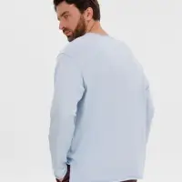 Лонгслив унисекс Siluetti Fuori, светло-голубой, размер S/M