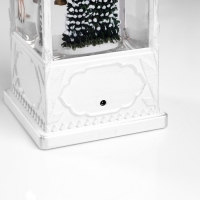 Фигура светодиодная &laquo;Новогодняя встреча&raquo;, 28.4х10.4х10.4 см, музыка, батарейки ААх3 (не в комплекте), USB, свечение тёплое белое