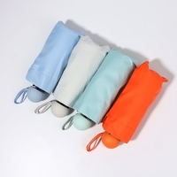 Зонт механический &laquo;Однотон&raquo;, эпонж, 5 сложений, 6 спиц, R = 43/50 см, D = 100 см, цвет МИКС