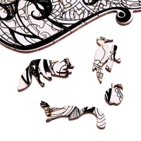 Пазл деревянный фигурный &laquo;Быстрее ветра&raquo;, чёрно-белый, 120 элементов