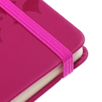 Ежедневник недатированный, формат А6, 100 листов, в клетку, обложка кожзам, на резинке, розовый Ежедневник недатированный, формат А6, 100 листов, в клетку, обложка кожзам, на резинке, розовый