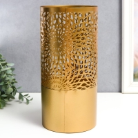 Подсвечник металл на 1 свечу "Цветок-паутина" золото 26х13х13 см