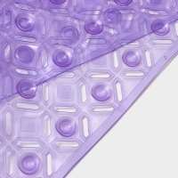 Коврик противоскользящий в ванну на присосках Доляна &laquo;Рельеф&raquo;,37&times;88 см, цвет МИКС