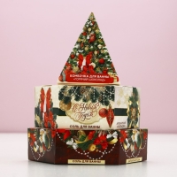 Подарочный набор косметики &laquo;С Новым Годом!&raquo;, бомбочка для ванны 40 г и соль для ванны 350 г, ЧИСТОЕ СЧАСТЬЕ