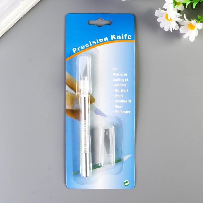 Инструмент для творчества нож + 5 лезвий 19 см Инструмент для творчества нож + 5 лезвий 19 см