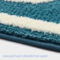 Коврик для ванной и туалета SAVANNA &laquo;Bath&raquo;, 50&times;80 см, цвет голубой