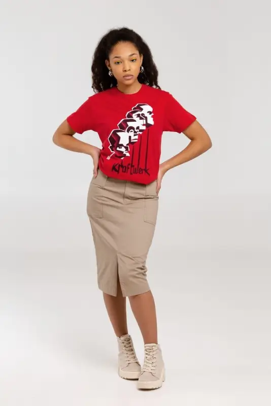 Футболка &laquo;Меламед. Kraftwerk&raquo;, красная, размер S