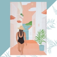 Полотенце пляжное Этель «Девушка в купальнике» 96х146 см, 100% хлопок Полотенце пляжное Этель «Девушка в купальнике» 96х146 см, 100% хлопок