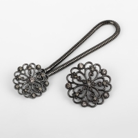 Декоративная застёжка &laquo;Круг&raquo;, 9,5 &times; 3 см, цвет чёрный