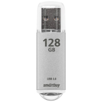 Флешка Smartbuy V-Cut, 128 Гб, USB 3.0, чт до 75 Мб/с, зап до 25 Мб/с, серая