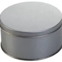 Коробка Pragmax S, круглая, серебристая Коробка Pragmax S, круглая, серебристая