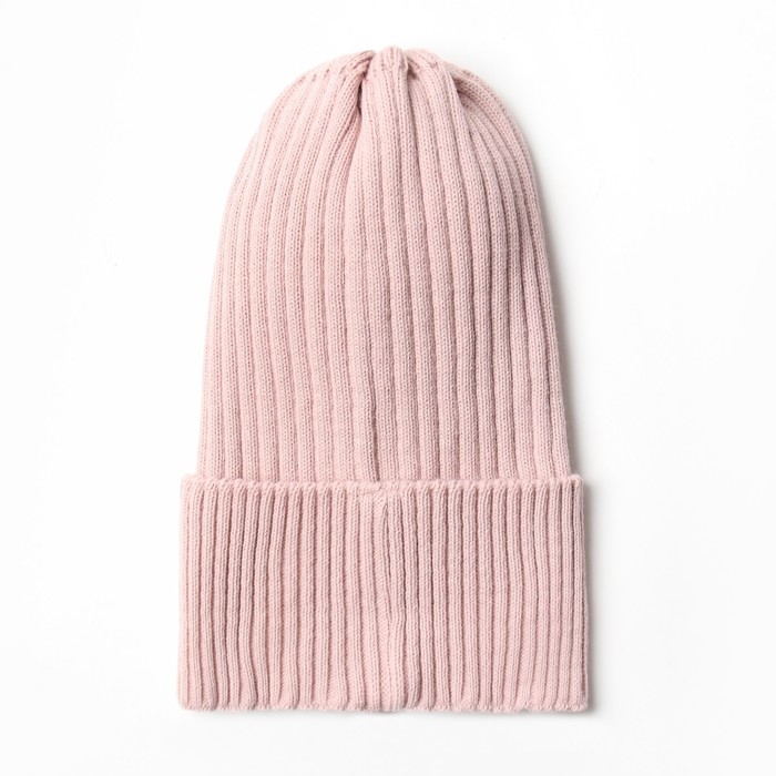 Шапка женская MINAKU Шапка женская MINAKU "Трюфель" цвет пудра, размер 54-56