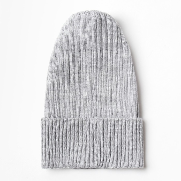 Шапка женская MINAKU Шапка женская MINAKU "Трюфель" цвет серый меланж, размер 56-58