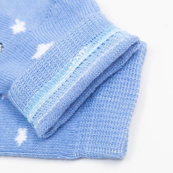 Носки детские, цвет голубой, размер 9-10 Носки детские, цвет голубой, размер 9-10