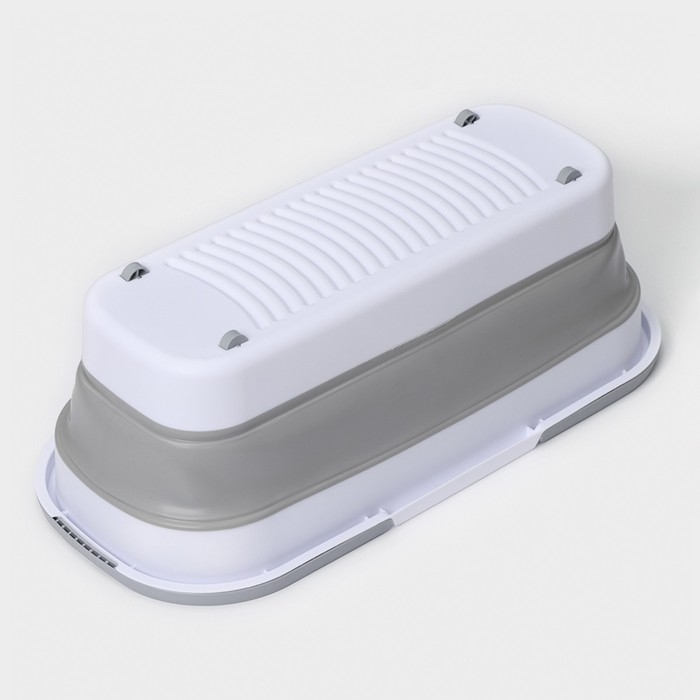 Ведро для уборки складное Raccoon, 17 л, 55&times;25&times;20 см, дно 45&times;15 см, цвет белый