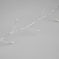 Гирлянда «Мишура» 50 м роса, IP44, серебристая нить, 1500 LED, 8 режимов, свечение белое, 36 В Гирлянда «Мишура» 50 м роса, IP44, серебристая нить, 1500 LED, 8 режимов, свечение белое, 36 В