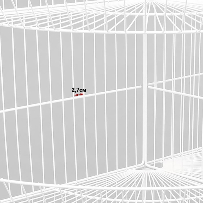 Горка-накопитель из четырёх корзин, полукруглая, 120&times;60&times;140 см, цвет белый