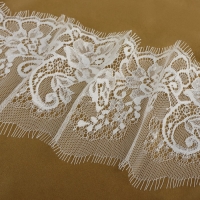 Кружево реснички, 155 мм &times; 3 &plusmn; 0,5 м, цвет белый