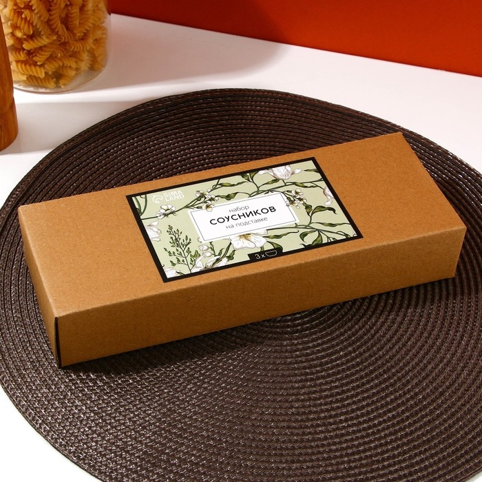 Соусники на подставке &laquo;Сакура&raquo;, 3 шт