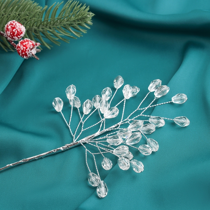 Декор Декор "Хрустальная сказка" 16 см, овальчик прозрачный