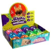 Антистресс сквиш мялка &laquo;Крокодил&raquo;, с песком, цвета МИКС, в шоубоксе, тянучка