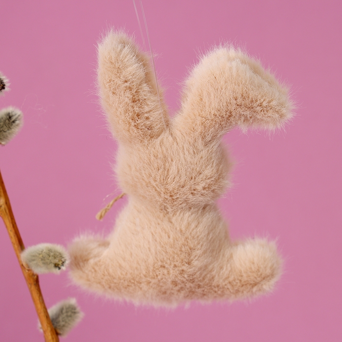 Мягкая игрушка «Зайчик» на подвесе, 11 см, цвет МИКС Мягкая игрушка «Зайчик» на подвесе, 11 см, цвет МИКС