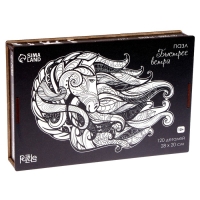 Пазл деревянный фигурный &laquo;Быстрее ветра&raquo;, чёрно-белый, 120 элементов